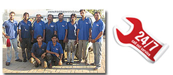 Genset installation team